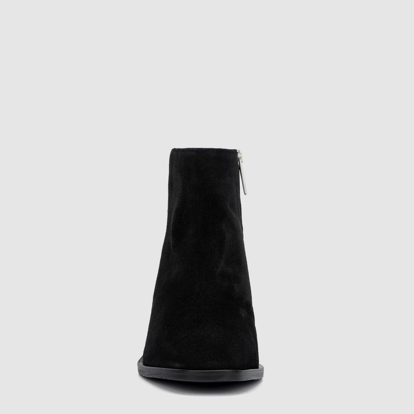 Reeta ankle boot in black suede with a low heel, alternate view