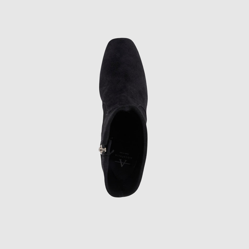 Demetra ankle boot in black suede with a square toe, alternate view