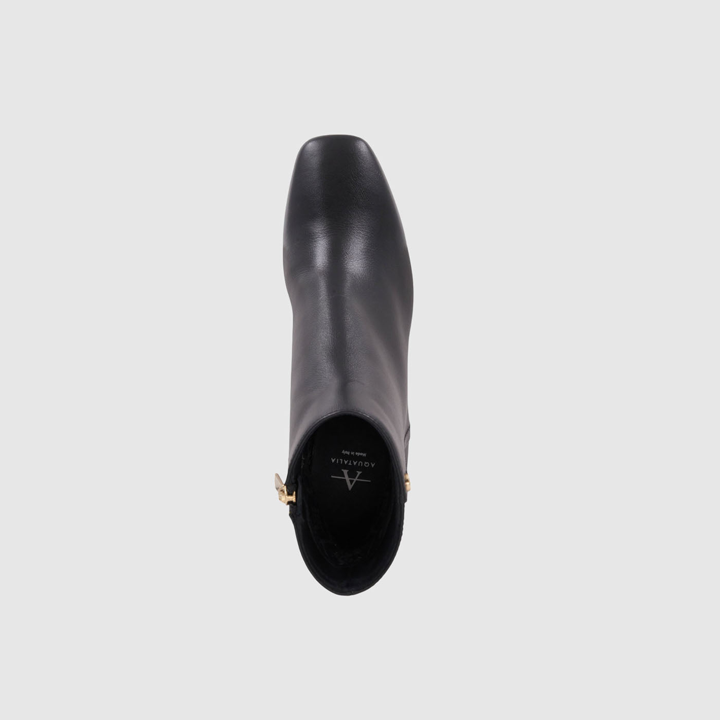 Domani ankle boot in black nappa leather with a square toe, alternate view