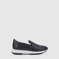 Katya slip-on sneaker in black quilted nappa leather