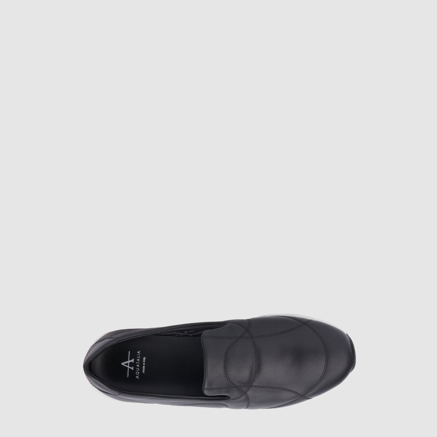 Katya slip-on sneaker in black quilted nappa leather, alternate view