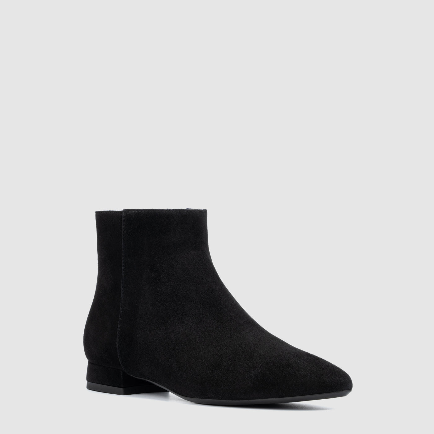 Prisilla ankle boot in black suede with a pointed toe, alternate view