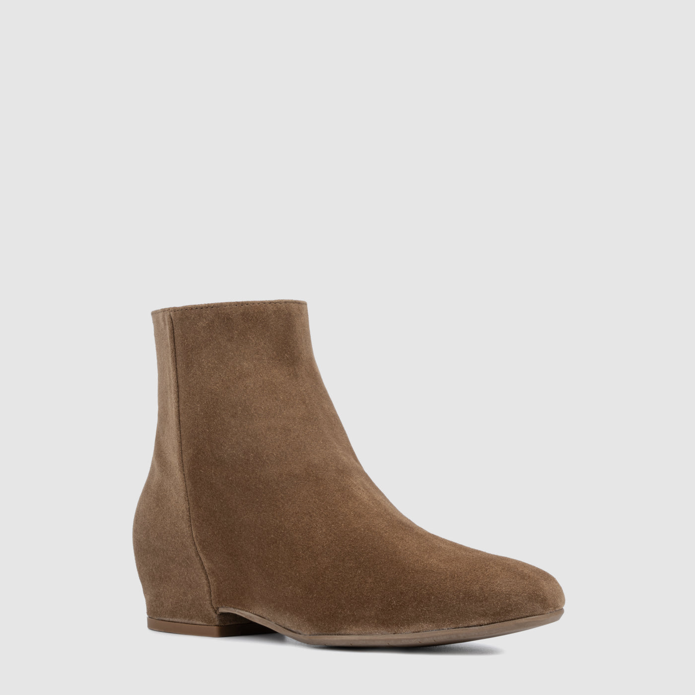 Ulyssa ankle boot in champagne suede with a hidden wedge, alternate view