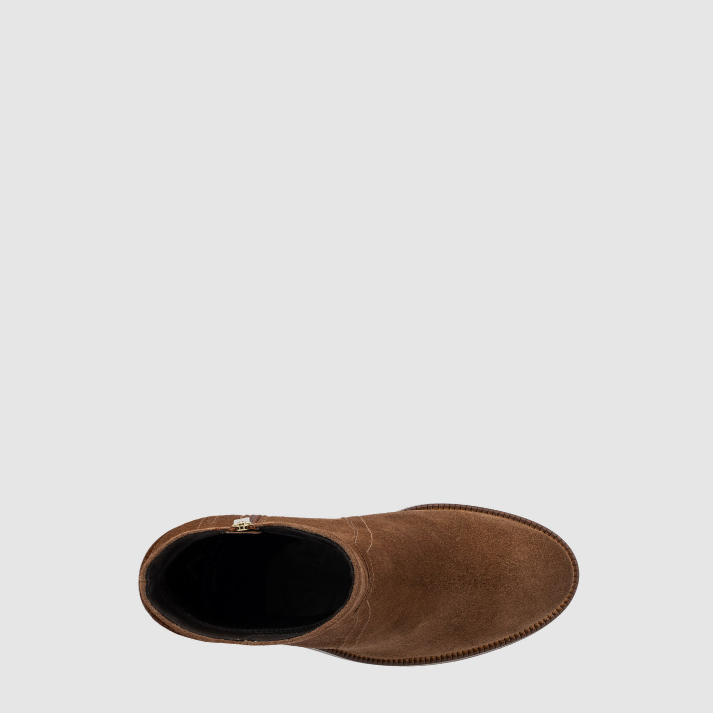 Janella ankle boot in brandy suede with stitched detailing, alternate view