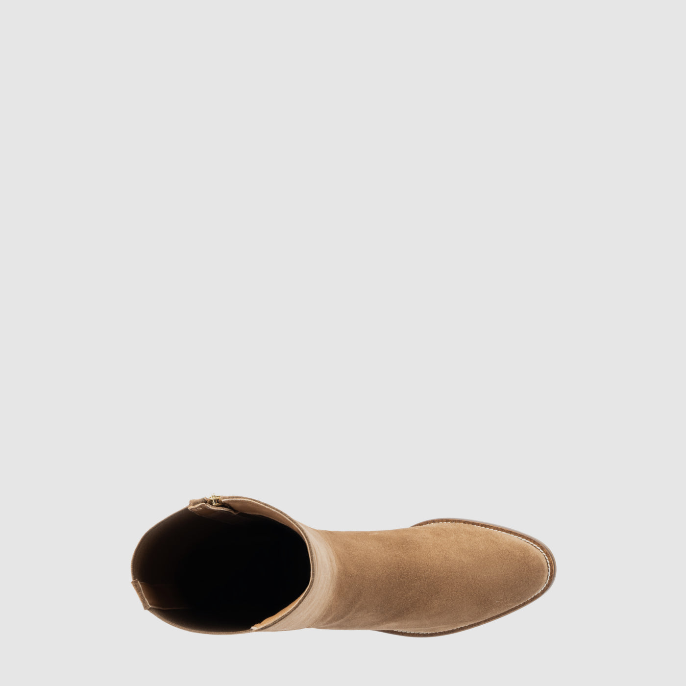Nolita knee high boot in champagne suede with stud details, alternate view