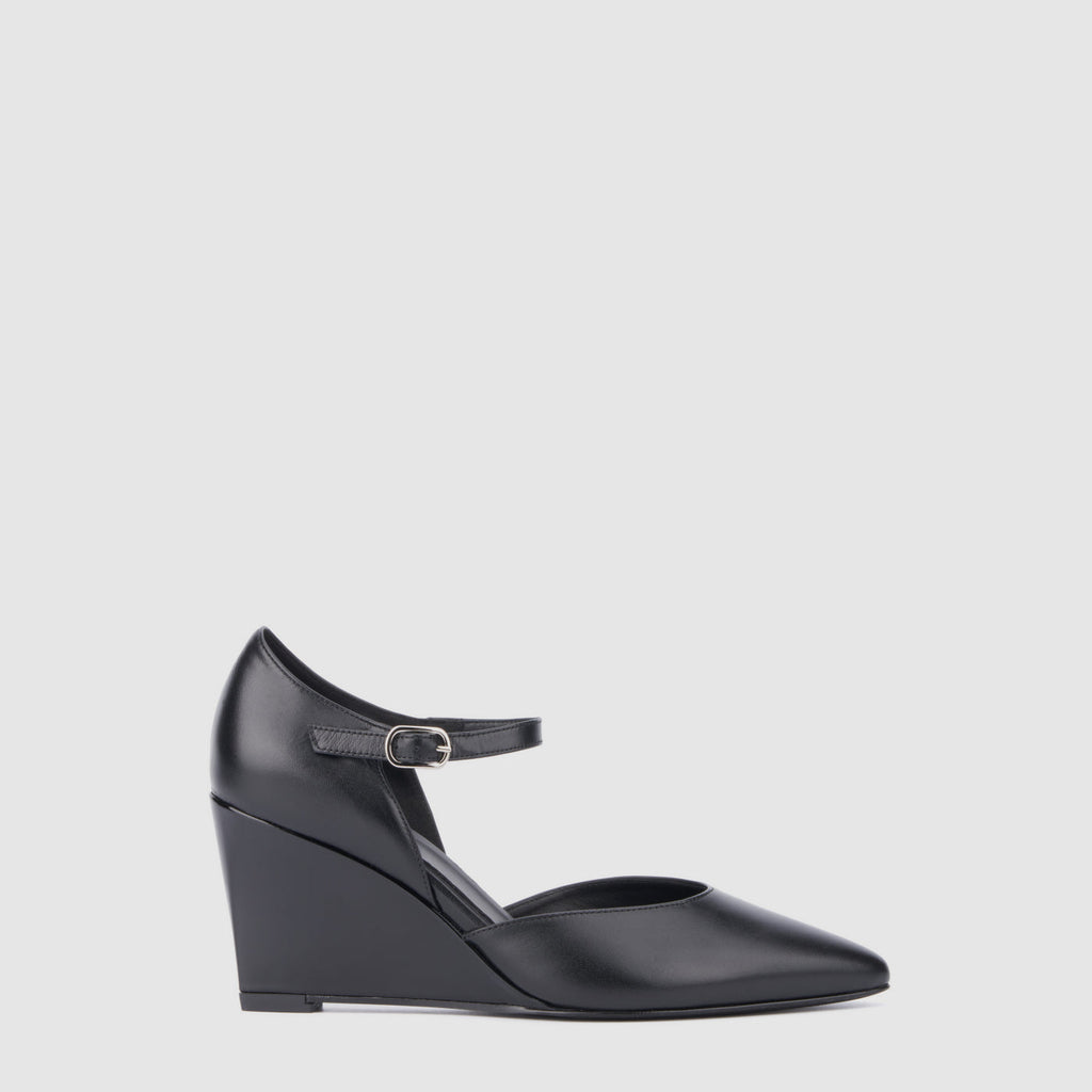 Penelopy Mary Jane in black nappa and patent leather