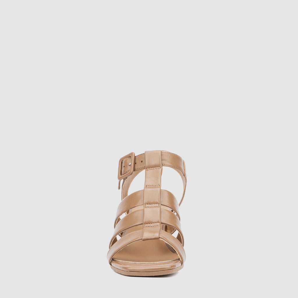 Rebecka strappy sandal in caffe nappa leather, alternate view