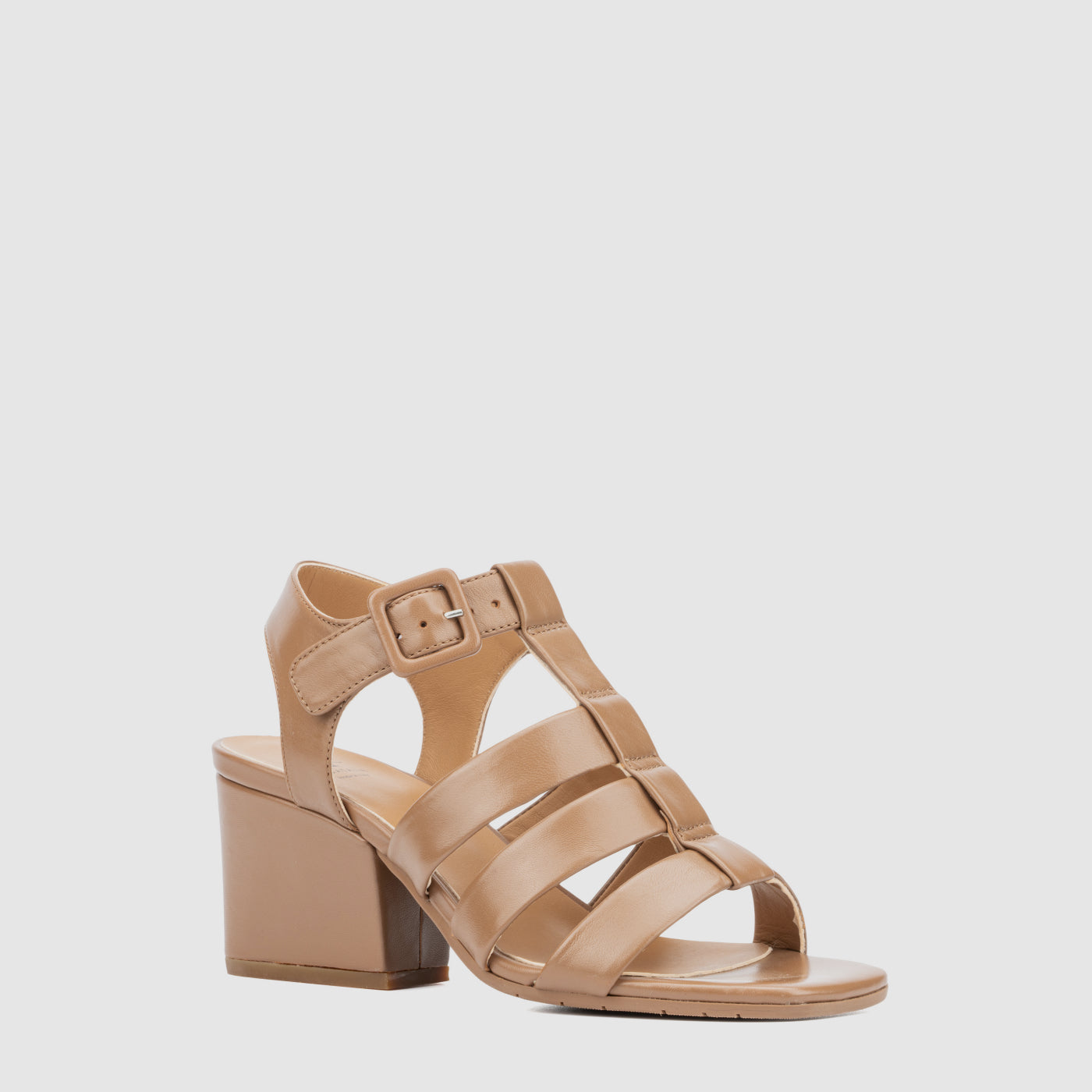 Rebecka strappy sandal in caffe nappa leather, alternate view
