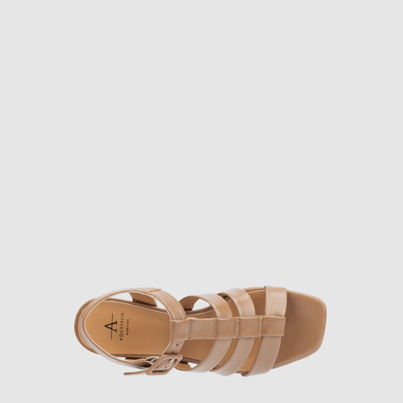 Rebecka strappy sandal in caffe nappa leather, alternate view