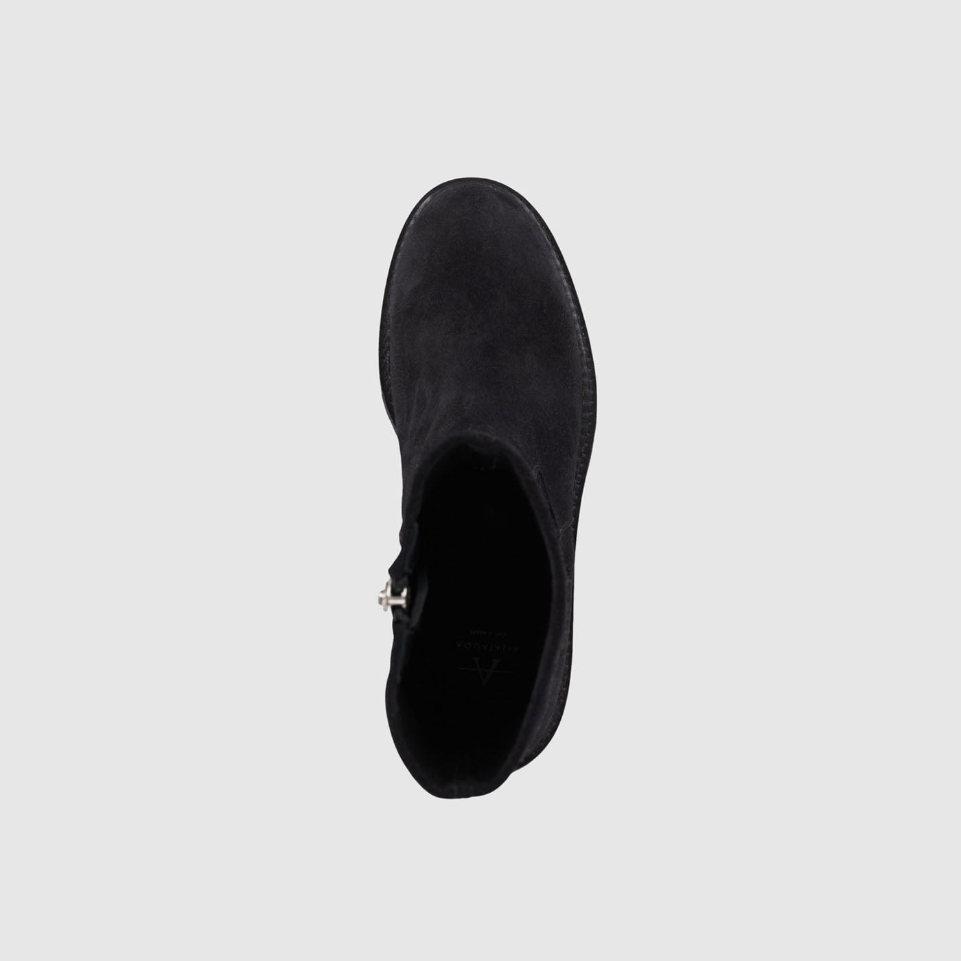 Maryann ankle boot in black suede on a lug sole, alternate view